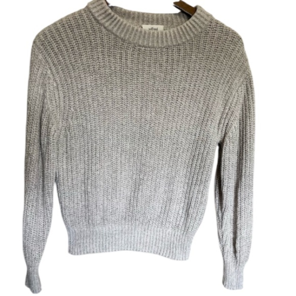 Wilfred Aritzia Beige Essentials Chenille Crew Neck Sweater Women’s XS